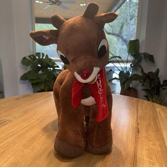 Rudolph Red Nose Reindeer, Light Up Musical | Mercari Large Light Up Rudolph Red Nosed Reindeer Plush By Dan Dee
